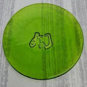 Green Initial Imprint Saucer Art Piece